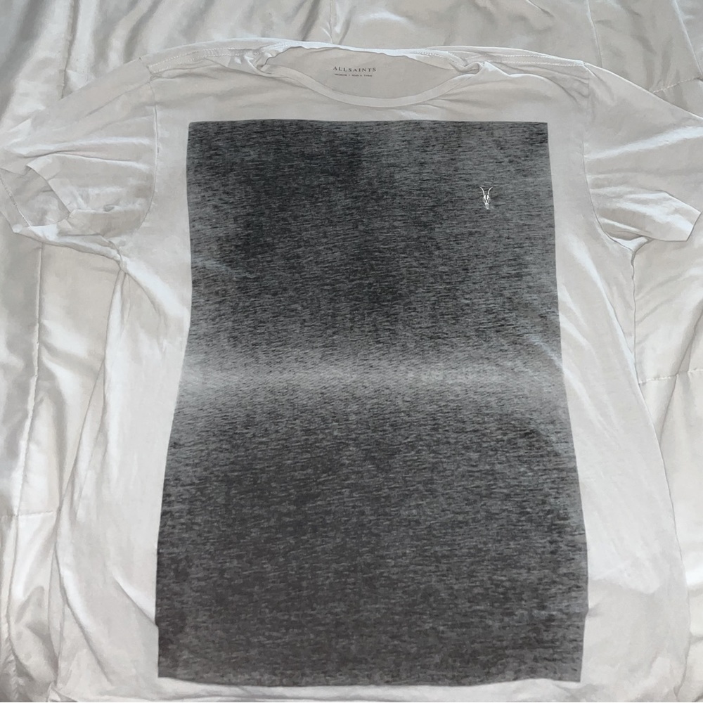 ALLSAINTS white and grey t-shirt medium